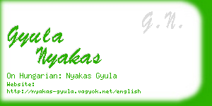 gyula nyakas business card